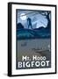 Bigfoot - Mt. Hood, Oregon-Lantern Press-Framed Art Print