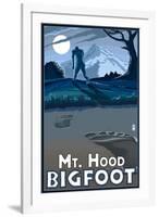 Bigfoot - Mt. Hood, Oregon-Lantern Press-Framed Art Print