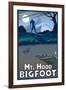 Bigfoot - Mt. Hood, Oregon-Lantern Press-Framed Art Print