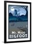 Bigfoot - Mt. Hood, Oregon-Lantern Press-Framed Art Print