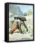 Bigfoot or Sasquatch Kidnapping Woman US 1897-Chris Hellier-Framed Stretched Canvas