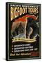 Bigfoot Tours - Vintage Sign-Lantern Press-Framed Stretched Canvas