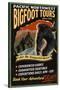 Bigfoot Tours - Vintage Sign-Lantern Press-Stretched Canvas