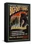 Bigfoot Tours - Vintage Sign-Lantern Press-Framed Stretched Canvas