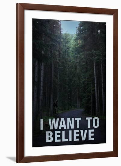 BigfootI Want To Believe-null-Framed Art Print