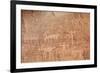 Bighorn Sheep, Human, and Geometric Petroglyphs, Gold Butte, Nevada, Usa-James Hager-Framed Photographic Print