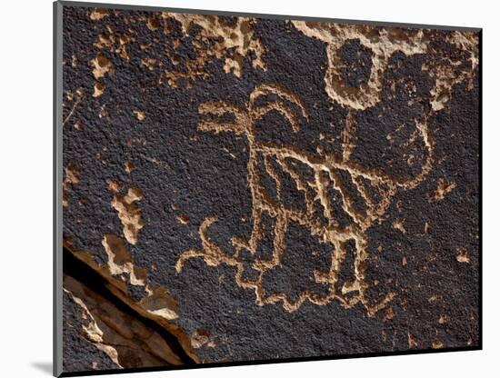 Bighorn Sheep Petroglyph, Petrified Forest National Park, Arizona, USA-James Hager-Mounted Photographic Print