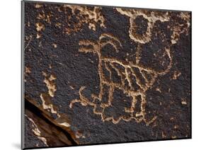 Bighorn Sheep Petroglyph, Petrified Forest National Park, Arizona, USA-James Hager-Mounted Photographic Print