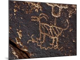 Bighorn Sheep Petroglyph, Petrified Forest National Park, Arizona, USA-James Hager-Mounted Photographic Print