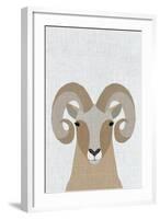 Bighorn Sheep-Annie Bailey Art-Framed Art Print