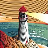 Summer Point Lighthouse-bigredlynx-Laminated Art Print