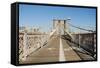 Bike and Pedestrian Lanes on the Brooklyn Bridge-p.lange-Framed Stretched Canvas