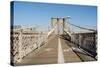 Bike and Pedestrian Lanes on the Brooklyn Bridge-p.lange-Stretched Canvas