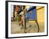 Bike Chained Up, Philadelphia, Pennsylvania, USA-Ellen Clark-Framed Photographic Print