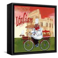 Bike Chef Colosseum Olive-Gregg DeGroat-Framed Stretched Canvas