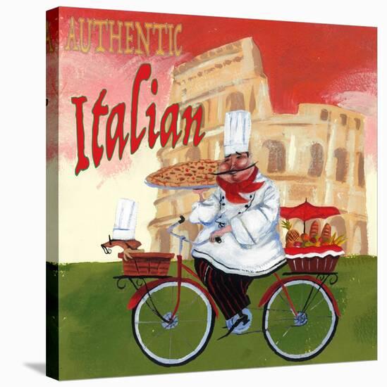 Bike Chef Colosseum Olive-Gregg DeGroat-Stretched Canvas