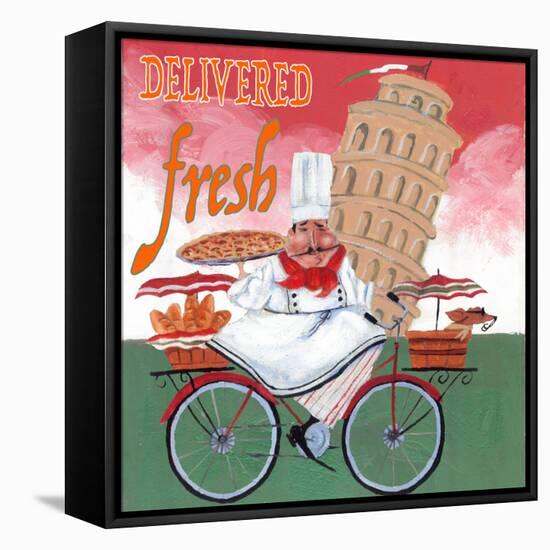 Bike Chef Pisa Green-Gregg DeGroat-Framed Stretched Canvas