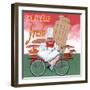 Bike Chef Pisa Green-Gregg DeGroat-Framed Giclee Print