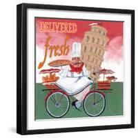 Bike Chef Pisa Green-Gregg DeGroat-Framed Giclee Print