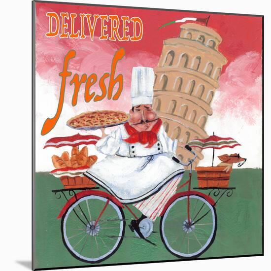 Bike Chef Pisa Green-Gregg DeGroat-Mounted Giclee Print