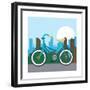 Bike City and Healthy Lifestyle Design-Jemastock-Framed Premium Giclee Print