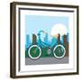 Bike City and Healthy Lifestyle Design-Jemastock-Framed Premium Giclee Print