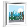 Bike City and Healthy Lifestyle Design-Jemastock-Framed Premium Giclee Print