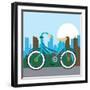 Bike City and Healthy Lifestyle Design-Jemastock-Framed Art Print