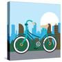 Bike City and Healthy Lifestyle Design-Jemastock-Stretched Canvas