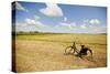 Bike in a Field in the Dutch Countryside North of Amsterdam, Netherlands-Carlo Acenas-Stretched Canvas