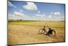 Bike in a Field in the Dutch Countryside North of Amsterdam, Netherlands-Carlo Acenas-Mounted Photographic Print