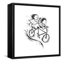 Bike Kids-Carla Martell-Framed Stretched Canvas