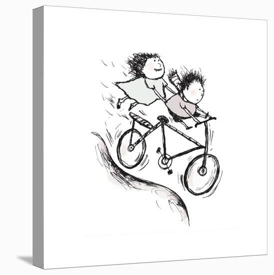 Bike Kids-Carla Martell-Stretched Canvas