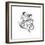 Bike Kids-Carla Martell-Framed Giclee Print