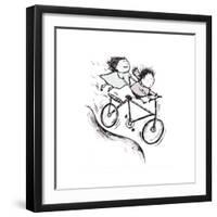 Bike Kids-Carla Martell-Framed Giclee Print