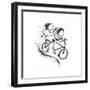 Bike Kids-Carla Martell-Framed Giclee Print