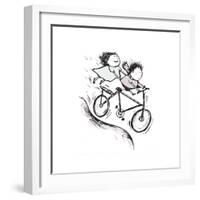 Bike Kids-Carla Martell-Framed Giclee Print