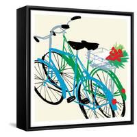 Bike Lovers-Jenny Frean-Framed Stretched Canvas