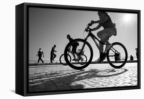 Bike on Lisbon-Moises Levy-Framed Stretched Canvas