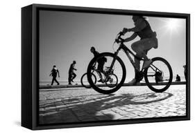 Bike on Lisbon-Moises Levy-Framed Stretched Canvas