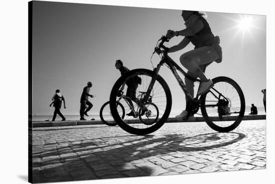 Bike on Lisbon-Moises Levy-Stretched Canvas