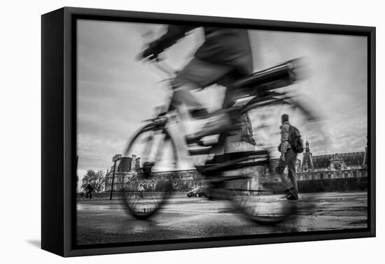 Bike on Paris 1-Moises Levy-Framed Stretched Canvas