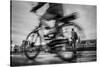 Bike on Paris 1-Moises Levy-Stretched Canvas