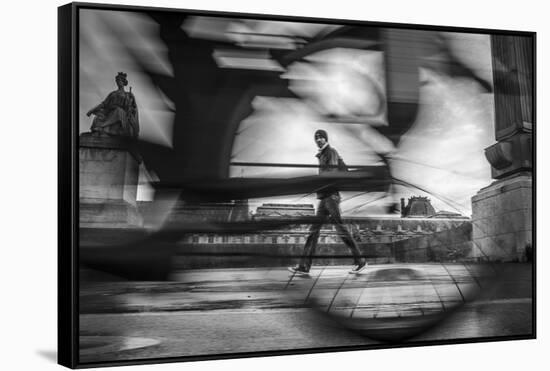 Bike on Paris 2-Moises Levy-Framed Stretched Canvas