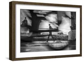 Bike on Paris 2-Moises Levy-Framed Giclee Print