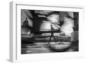 Bike on Paris 2-Moises Levy-Framed Giclee Print