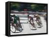 Bike Race, Downtown San Francisco, California, USA-Walter Bibikow-Framed Stretched Canvas