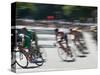 Bike Race, Downtown San Francisco, California, USA-Walter Bibikow-Stretched Canvas