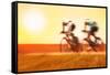 Bike Race, Motion Blur-soupstock-Framed Stretched Canvas