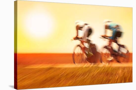 Bike Race, Motion Blur-soupstock-Stretched Canvas